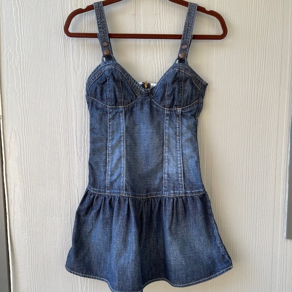 GUESS Women's Mini Jean  Dress Size S - Picture 1 of 10